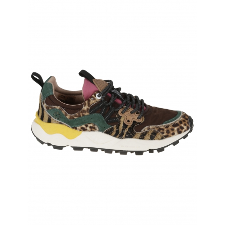 Flower Mountain scarpe marrone multi uomo in suede e nylon