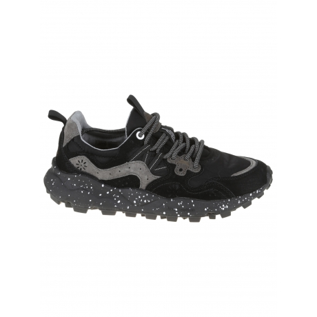 Flower Mountain scarpe nero donna in suede e nylon