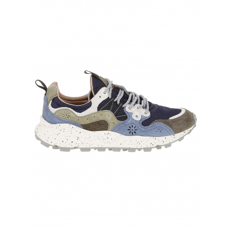 Flower Mountain Scarpe marrone blu e viola uomo in suede e nylon