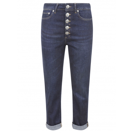 Dondup jeans donna denim di cotone vita bassa