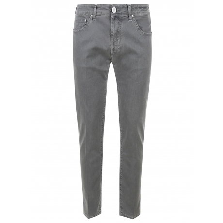 Jacob Cohen pantalone grigio uomo in cotone elasticizzato