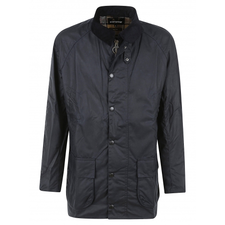 Barbour Giubbotto uomo di cotone cerato con zip e bottoni