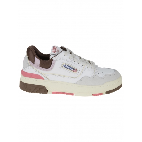 Autry Scarpe bianco marrone rosa donna in pelle con suola running