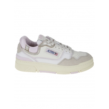 Autry Scarpe bianco beige rosa donna in pelle con suola running