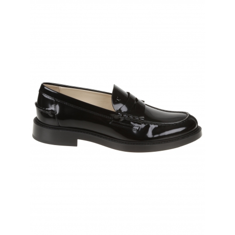 Tod's Scarpe nero donna mocassino in pelle liscia