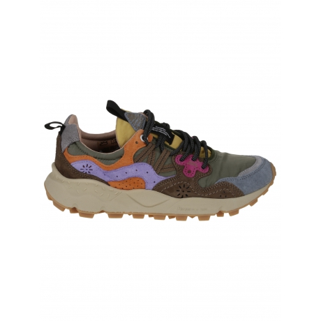 Flower Mountain scarpe arancio multi donna in suede e nylon