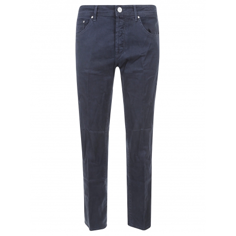 Jacob Cohen pantalone blu uomo in cotone elasticizzato