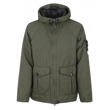 Stone Island giubbotto verde uomo parka corto