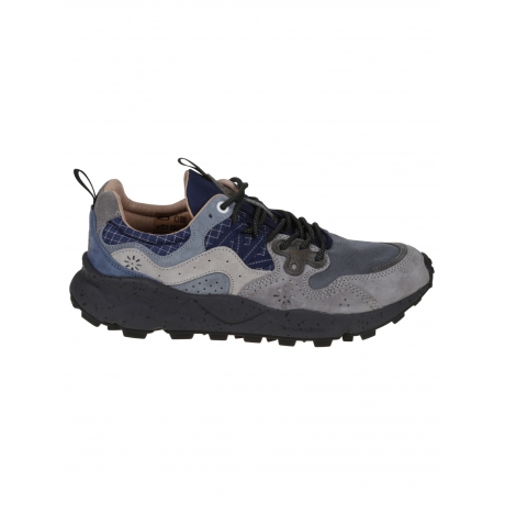 Flower Mountain Scarpe grigio e blu uomo in suede e cordura