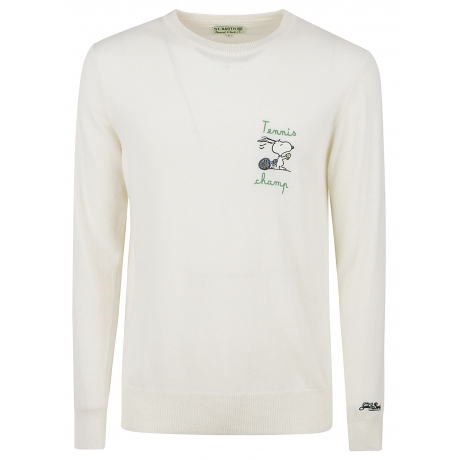 Saint Barth Maglia girocollo uomo heron light snoopy tennis champ mini