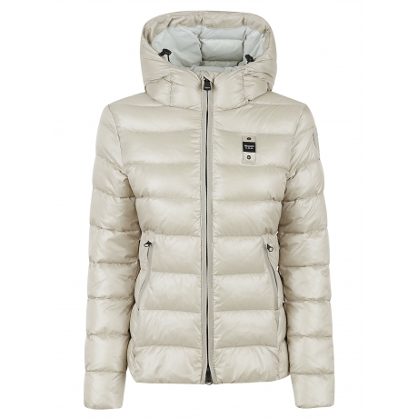 Blauer giubbino beige donna trapuntato a righe