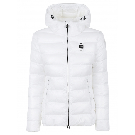 Blauer Giubbino bianco donna trapuntato a righe