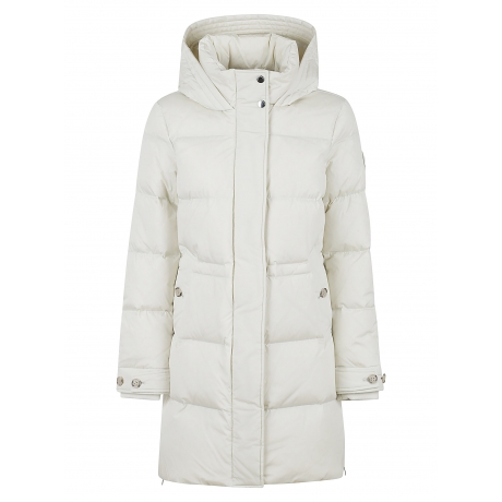 Woolrich giubbino panna donna lungo trapuntato