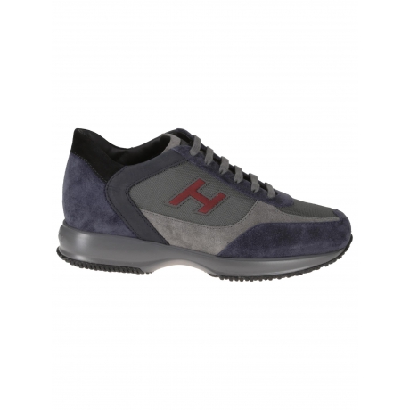 Hogan Scarpe azzurro e grigio uomo in camoscio