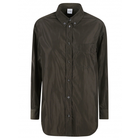 Aspesi Camicia verde militare donna colletto con bottoni