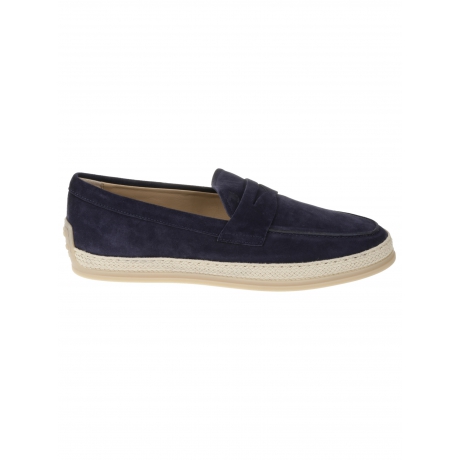 Tod's Mocassino uomo in pelle scamosciata con logo impresso