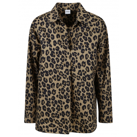 Aspesi Camicia donna in cotone con stampa animalier