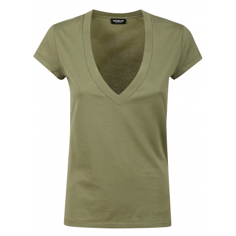 Dondup Maglia donna con scollo v in cotone