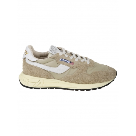 Autry Scarpe beige uomo in pelle suede e nylon con lacci