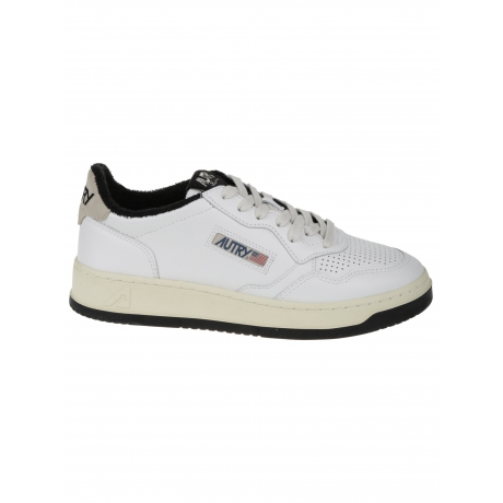 Autry Scarpe uomo medalist  perfilo in spugna in pelle bianco e nero
