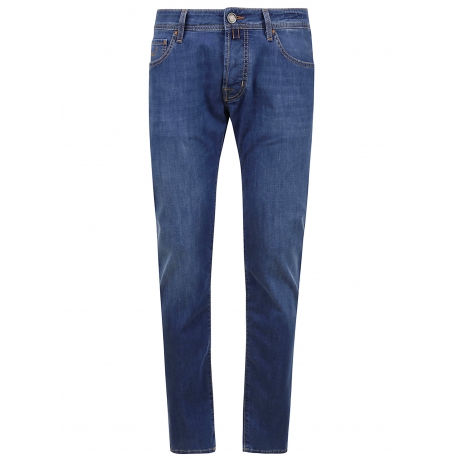 Jacob Cohen Pantalone slim blu uomo 5 tasche