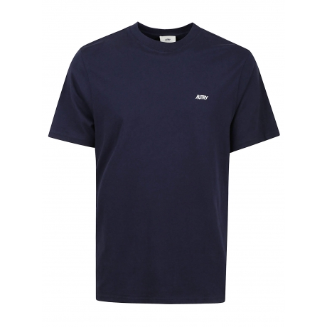 Autry T-shirt girocollo blu uomo in cotone