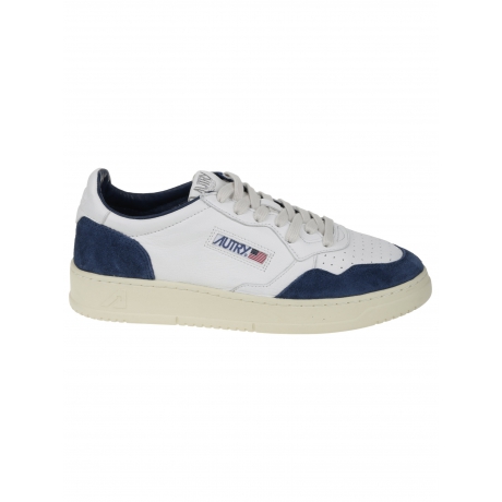 Autry Scarpe blu uomo in pelle e suede con lacci