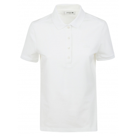 Lacoste polo bianca donna in piqué
