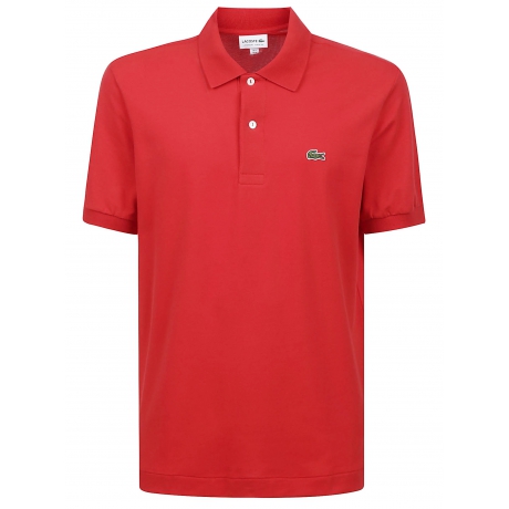 Lacoste Polo rosso uomo in piqué leggero