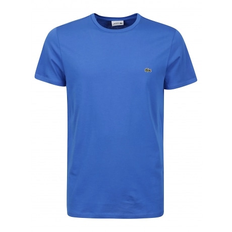 Lacoste T-shirt blu elettrico uomo in cotone