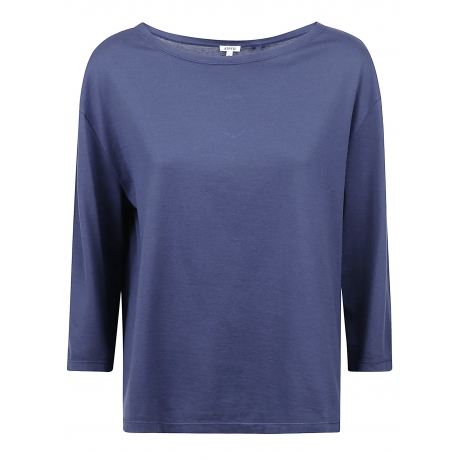 Aspesi Maglia girocollo donna in cotone bluette