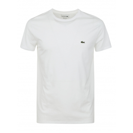 Lacoste T-shirt bianca uomo in cotone