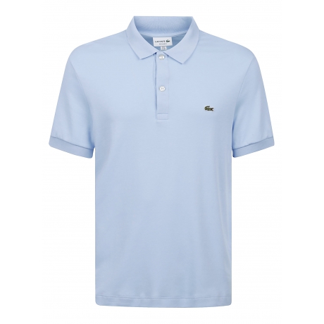 Lacoste Polo celeste uomo in jersey