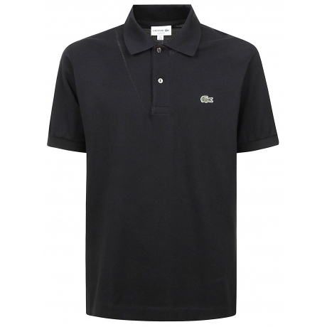 Lacoste Polo nera uomo in piqué pesante