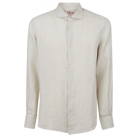 Saint Barth Camicia uomo in lino con bottoni
