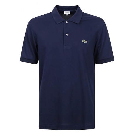 Lacoste Polo blu uomo in piqué leggero
