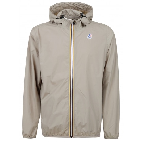 Kway Giubbino tortora uomo in nylon con cappuccio
