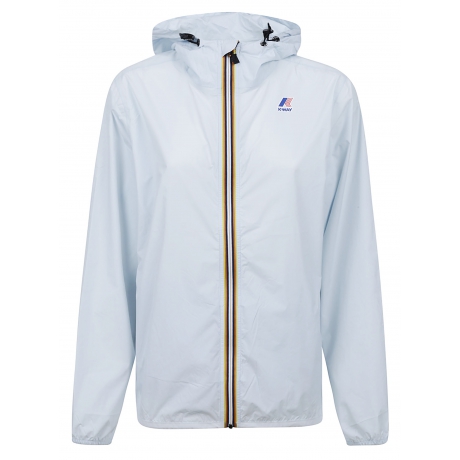 Kway Giubbino celeste donna in nylon con cappuccio