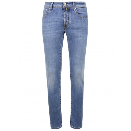 Jacob Cohen Pantalone slim blu uomo 5 tasche