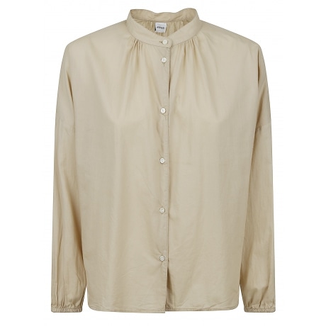Aspesi Camicia donna con collo alla coreana in cotone beige