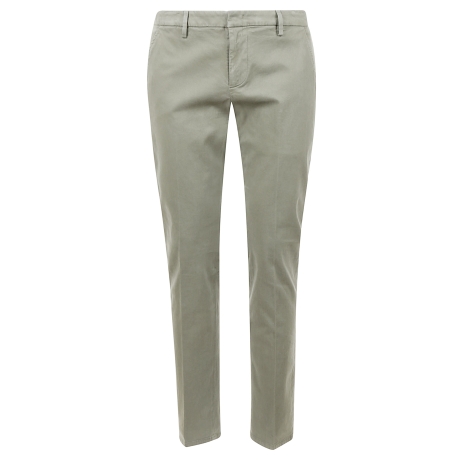 Dondup Pantaloni uomo in gabardina di cotone verde