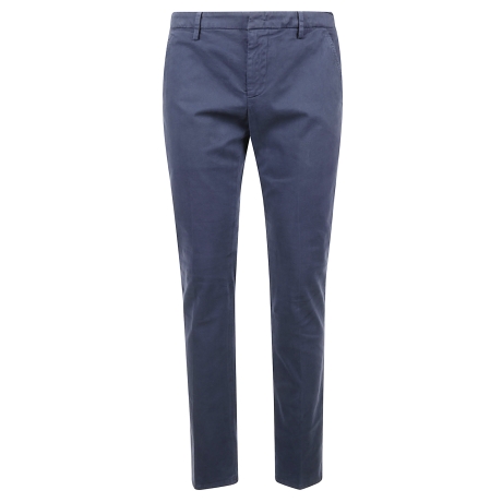 Dondup Pantaloni uomo in gabardina di cotone blu