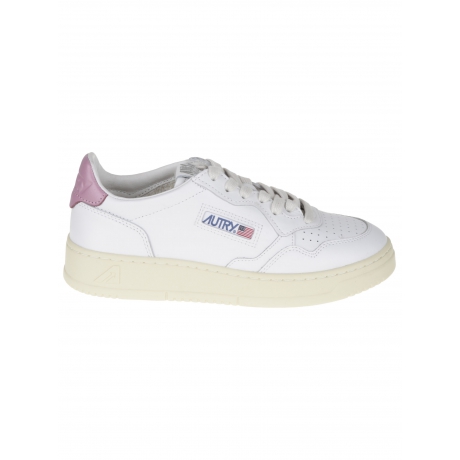 Autry Scarpe donna in pelle bianca e rosa