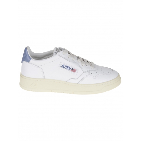 Autry Scarpe donna in pelle bianca e celeste