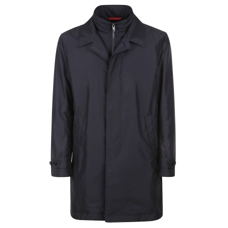 Fay cappotto morning uomo in popeline tecnico blu