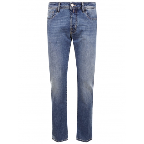 Jacob Cohen Jeans uomo Nick slim in denim di cotone blu chiaro