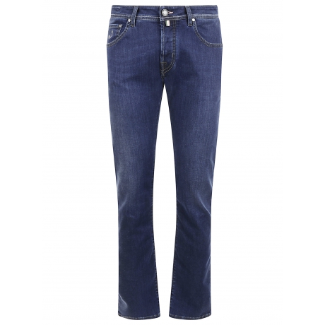 Jacob Cohen Jeans uomo Nick slim in denim di cotone blu scuro