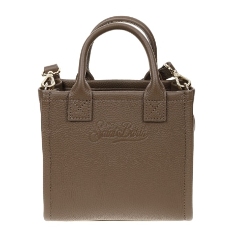 Saint Barth borsa a spalla donna in pelle martellata tortora
