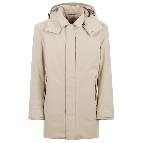 Save The Duck impermeabile uomo in nylon opaco beige