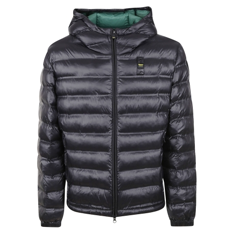 Blauer Giubbotto uomo termosaldato nero e verde con cappuccio